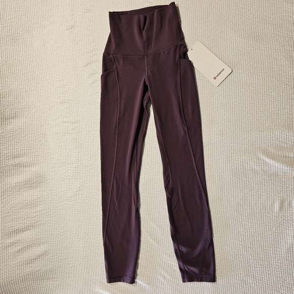 lululemon Align High-Rise Pant 25" color garnet( purple) size 0 - Picture 1 of 9